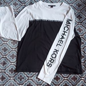 Michael Kors Large Men's black and white long sleeve